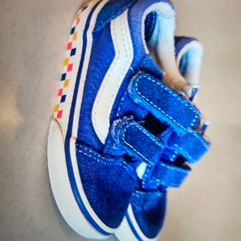 Baby blue suede Vans